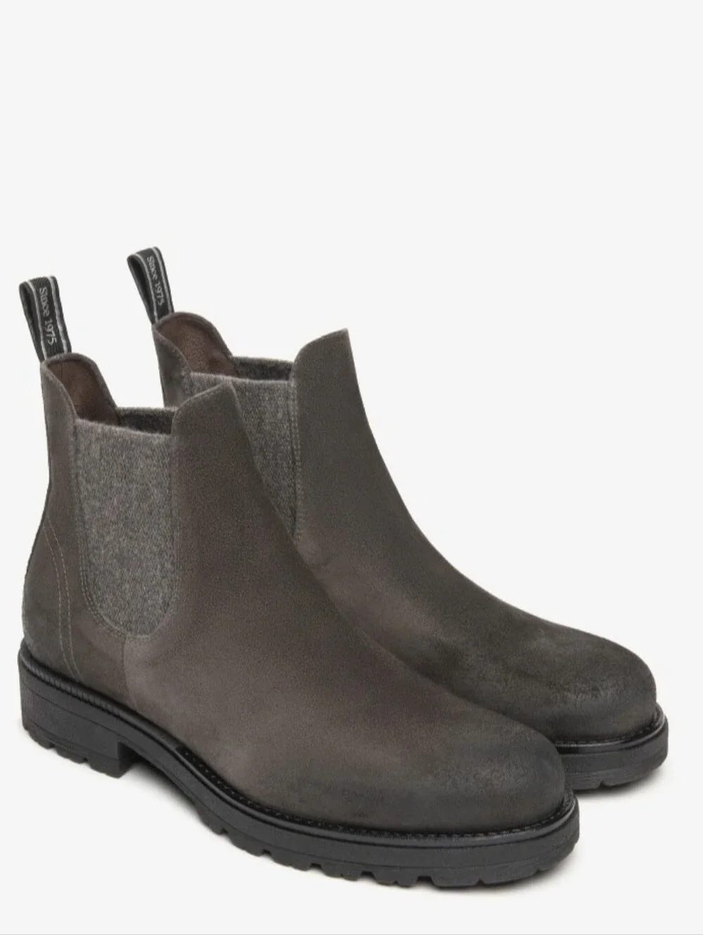 New Box Nero Giardini Men's Dark Grey Suede Boot Italy Size 44 US 10.5